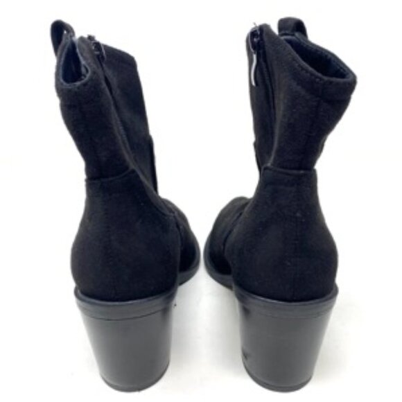 TOP MODA Women's Heaven Western Heeled Zip Ankle Boot Black Size 6.5 - Picture 4 of 6